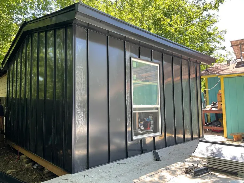 Black standing seam metal wall panels for Metal Roof Installation in La Habra Heights